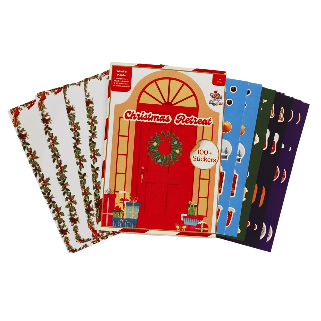 Christmas Retreat: Set of 8 Sheets with 100+ Christmas Stickers for Ages (3-99)