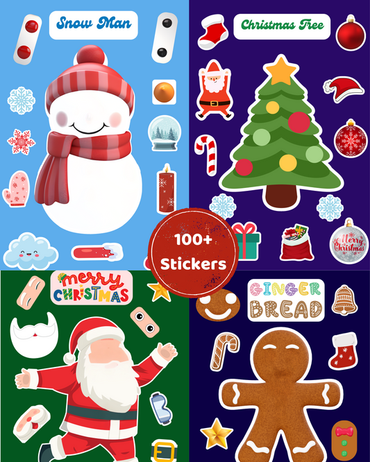 Christmas Retreat: Set of 8 Sheets with 100+ Christmas Stickers for Ages (3-99)